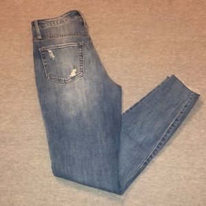 Ripped up high wasted jeans